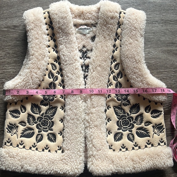 (SOLD) Zadig & Voltaire Feti Shearling Cardigan Vest - Picture 12 of 15